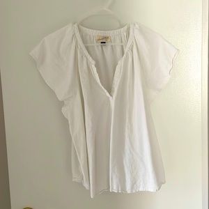 White Target Linen Blouse